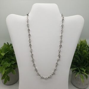Silver Clear Gems Fashion Necklace